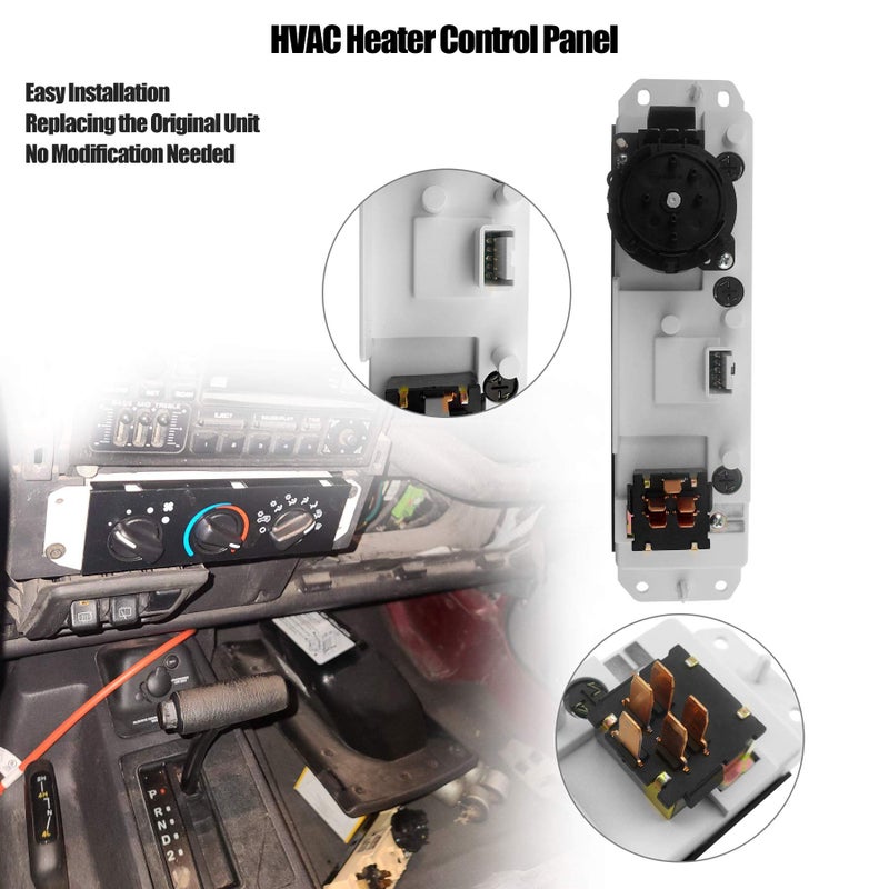 TIKSCIENCE HVAC Climate Control Panel for Jeep Wrangler TJ 1999-2004 Heater Selector Control Switch, Climate Heater Panel Air Conditioning Control Unit, HS-373 55037473AB - Image 4